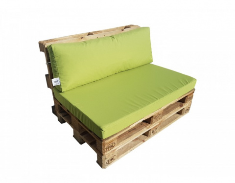 Set polstrování se zipem na pohovku z palet 120 x 80 cm - světle zelená