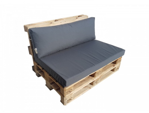 Set polstrování se zipem na pohovku z palet 120 x 80 cm - antracit