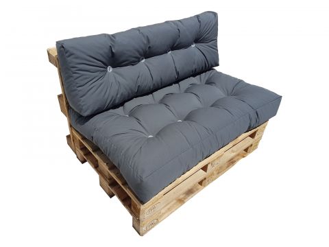 Set polstrování na pohovku z palet 120 x 80 cm - antracit