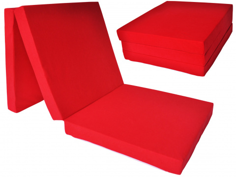 Skládací matrace pro hosty Fun 60x195x10 cm červená