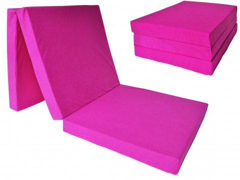 Skládací matrace pro hosty Fun 80x195x10 cm růžová