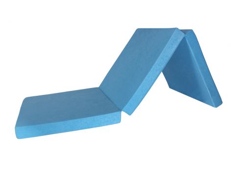 Skládací matrace světle modrá 8 cm 65x195 cm