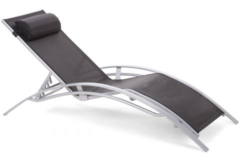 Zahradní lehátko Aruba Silver / Black