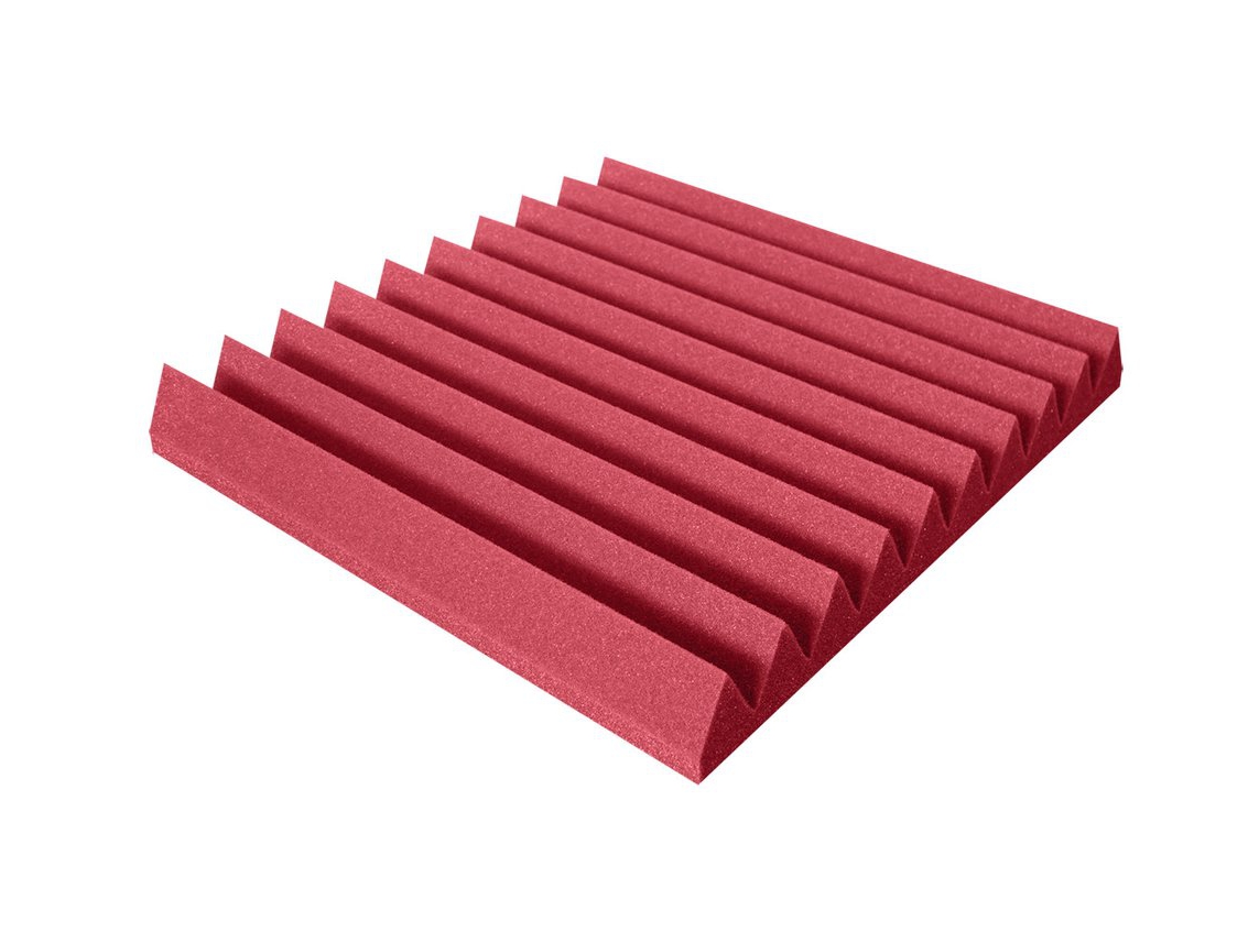 Mega-acoustic Akustická pěna V-profil červená 50x50x4 cm
