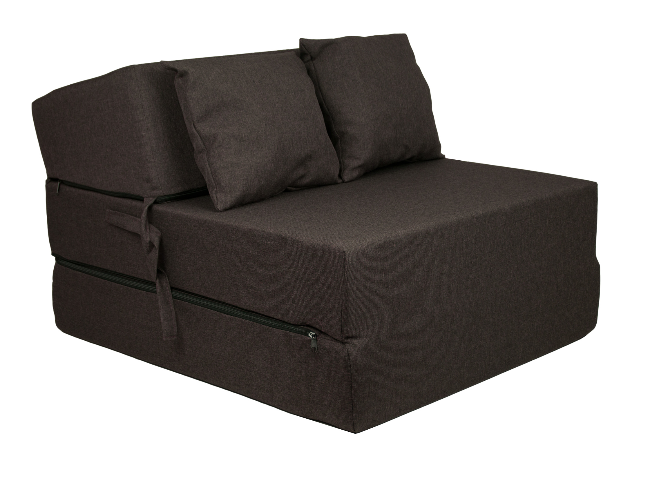 Rozkládací křeslo - matrace pro hosty Comfort Sawana hnědé 70x200x15 cm