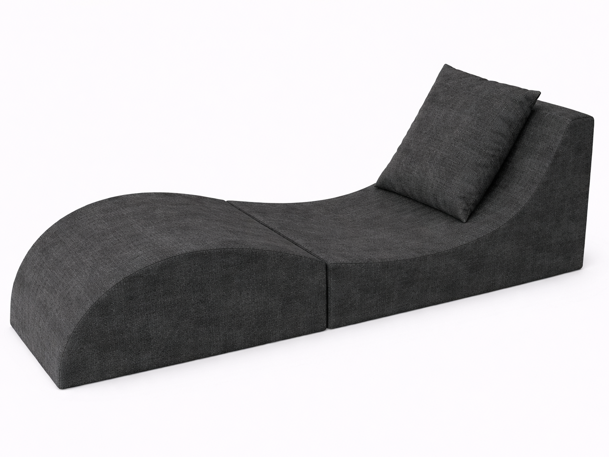Levně e-matrace.com Skládací relaxační křeslo | Lehátko | Taburet | Anthracite