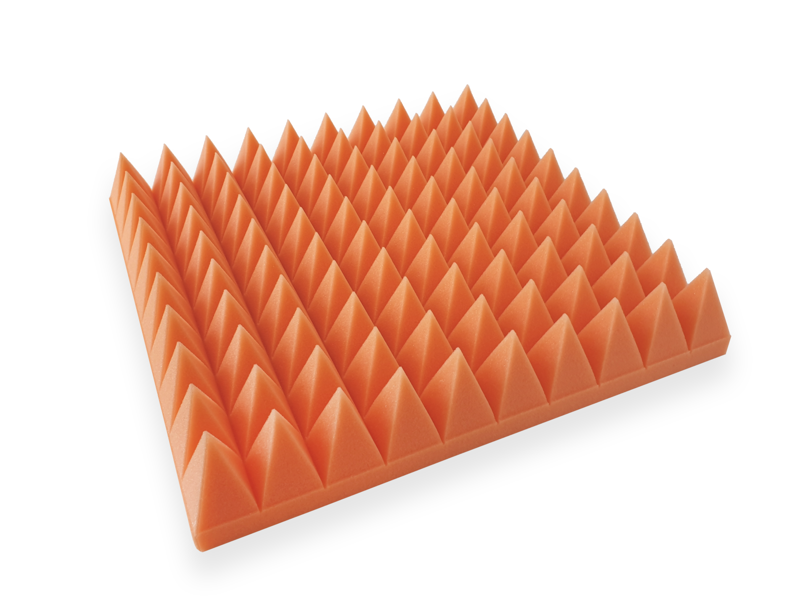 AMBRILO Akustická pěna jehlan oranžová 100x100x9 cm