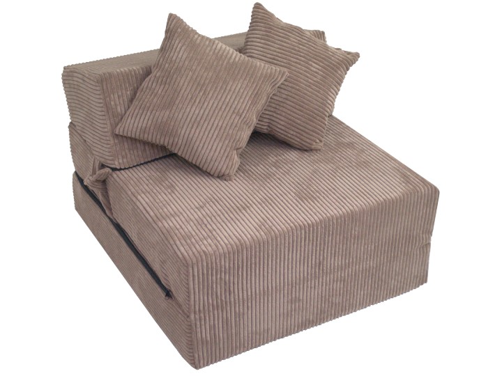 Levně Fimex Rozkládací křeslo - matrace pro hosty Lincol hnědé 70x200x15 cm
