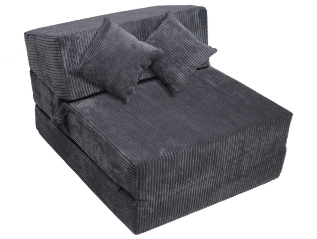 Rozkládací křeslo - matrace pro hosty Lincol tmavě šedé 70x200x15 cm