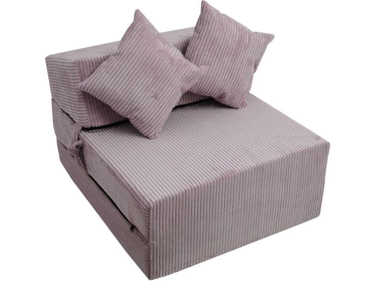 Rozkládací křeslo - matrace pro hosty Lincol růžové 70x200x15 cm