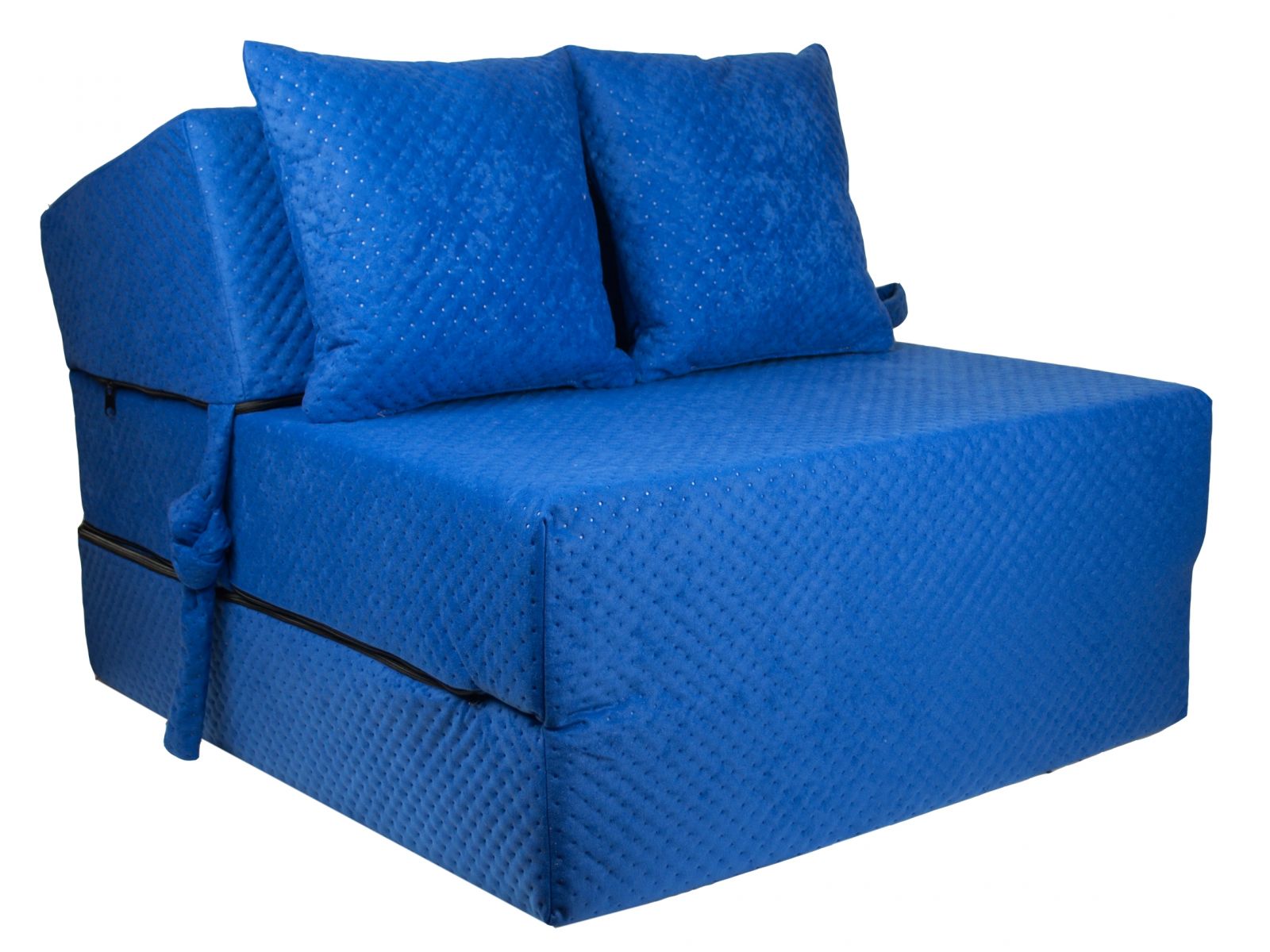 Levně Fimex Rozkládací křeslo Comfort světle modré - matrace pro hosty 70x200x15 cm