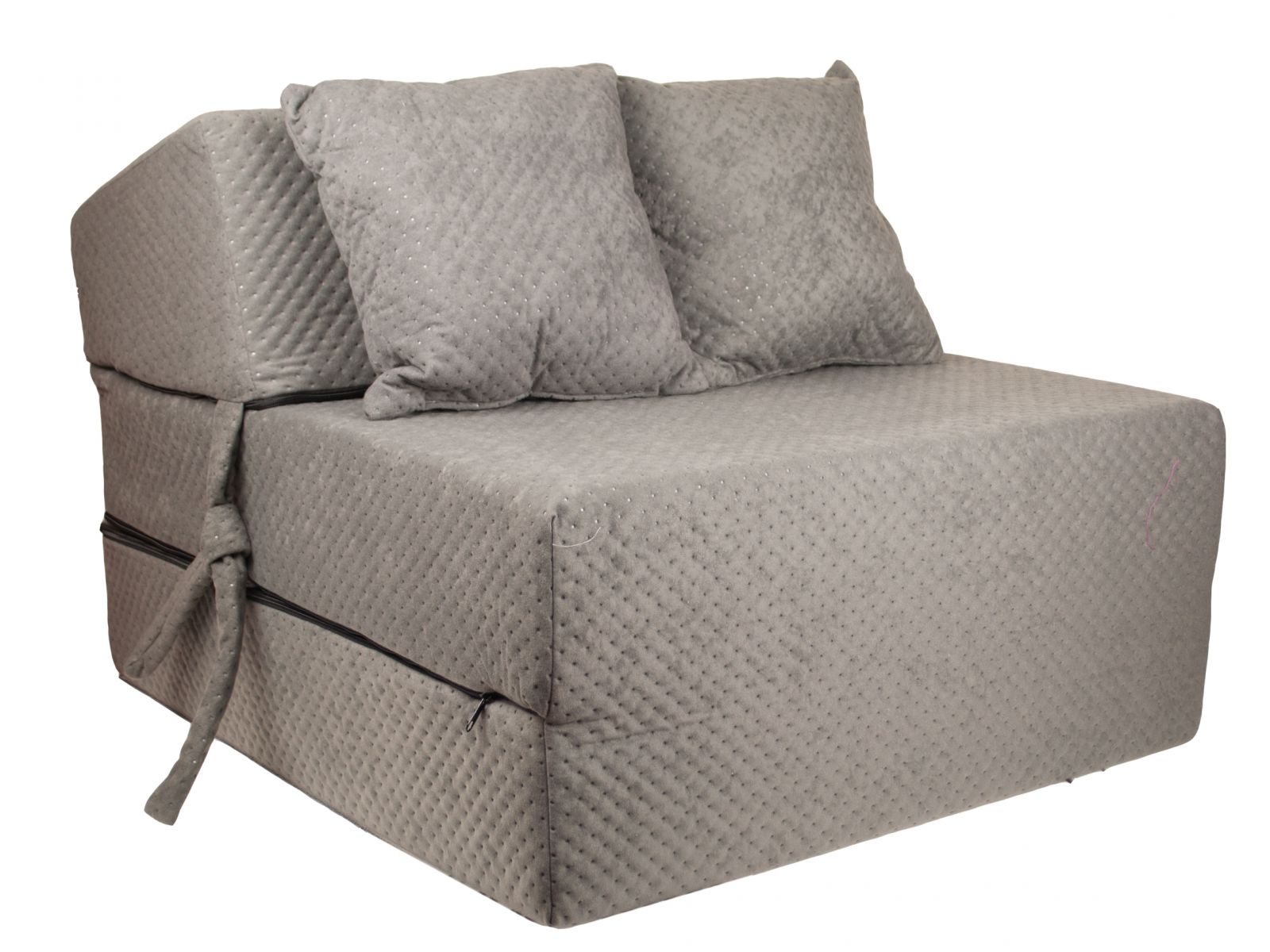 Levně Fimex Rozkládací křeslo Comfort šedé - matrace pro hosty 70x200x15 cm