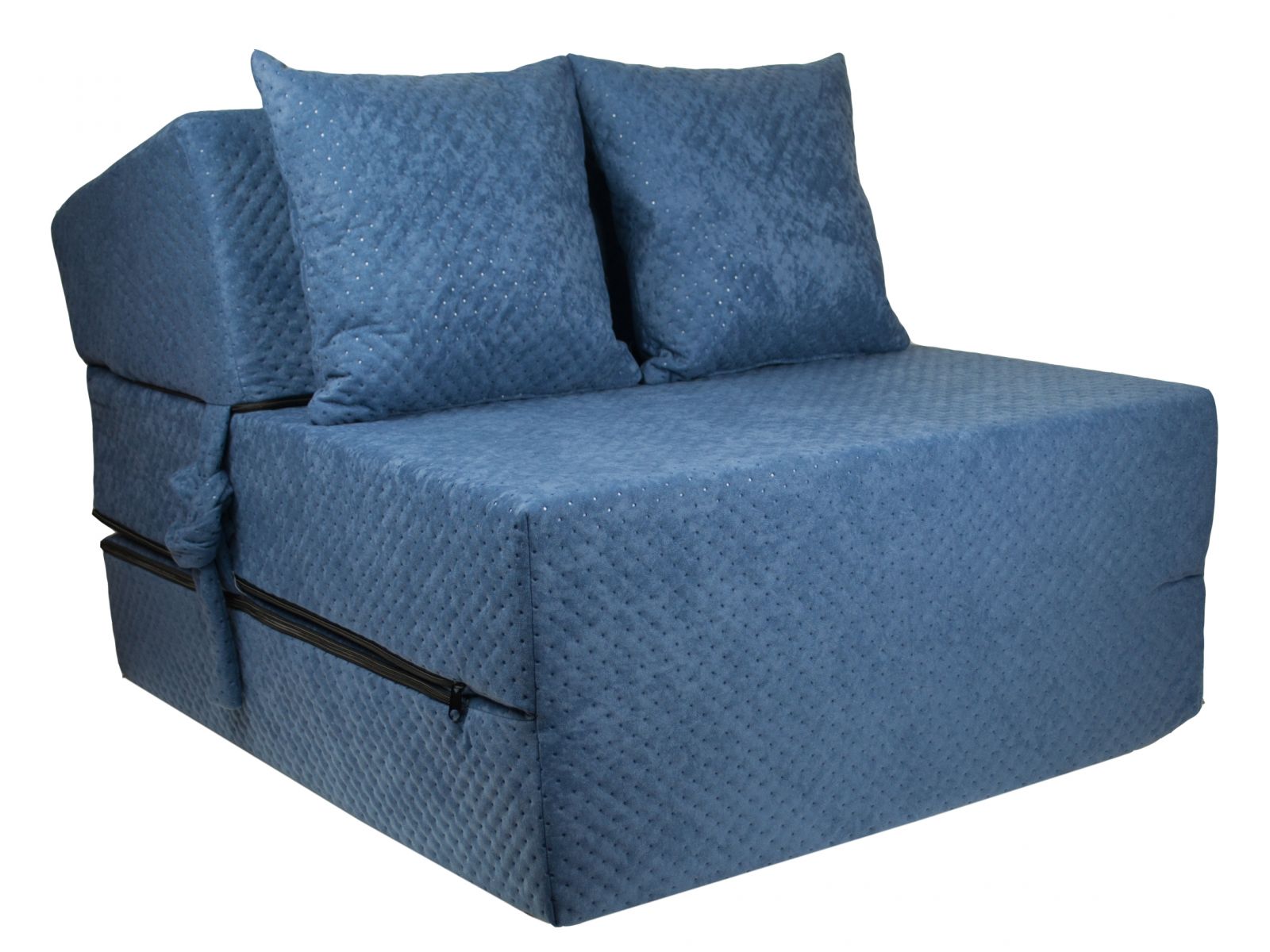 Levně Fimex Rozkládací křeslo Comfort tmavě modré - matrace pro hosty 70x200x15 cm